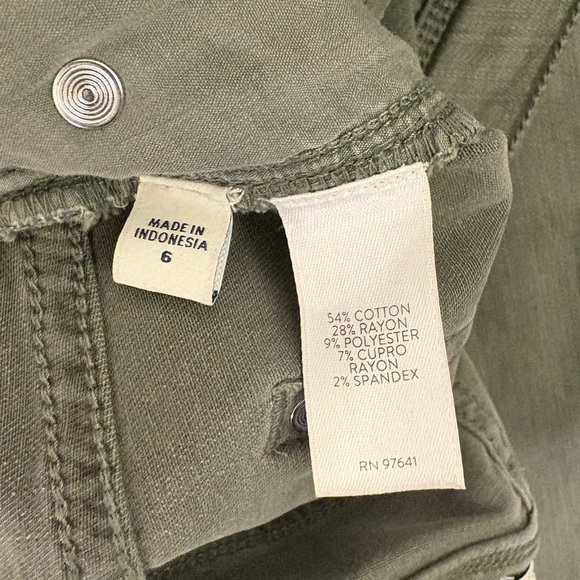 J. Jill Women's Slim Ankle Jeans Size 6 Green Mid Rise Authentic Fit Denim EUC - Picture 14 of 15